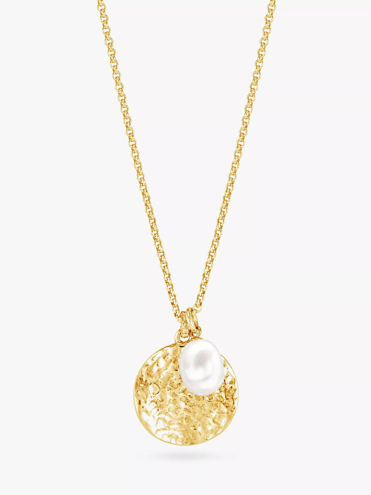Dower & Hall disc and pearl necklace, imported from the UK