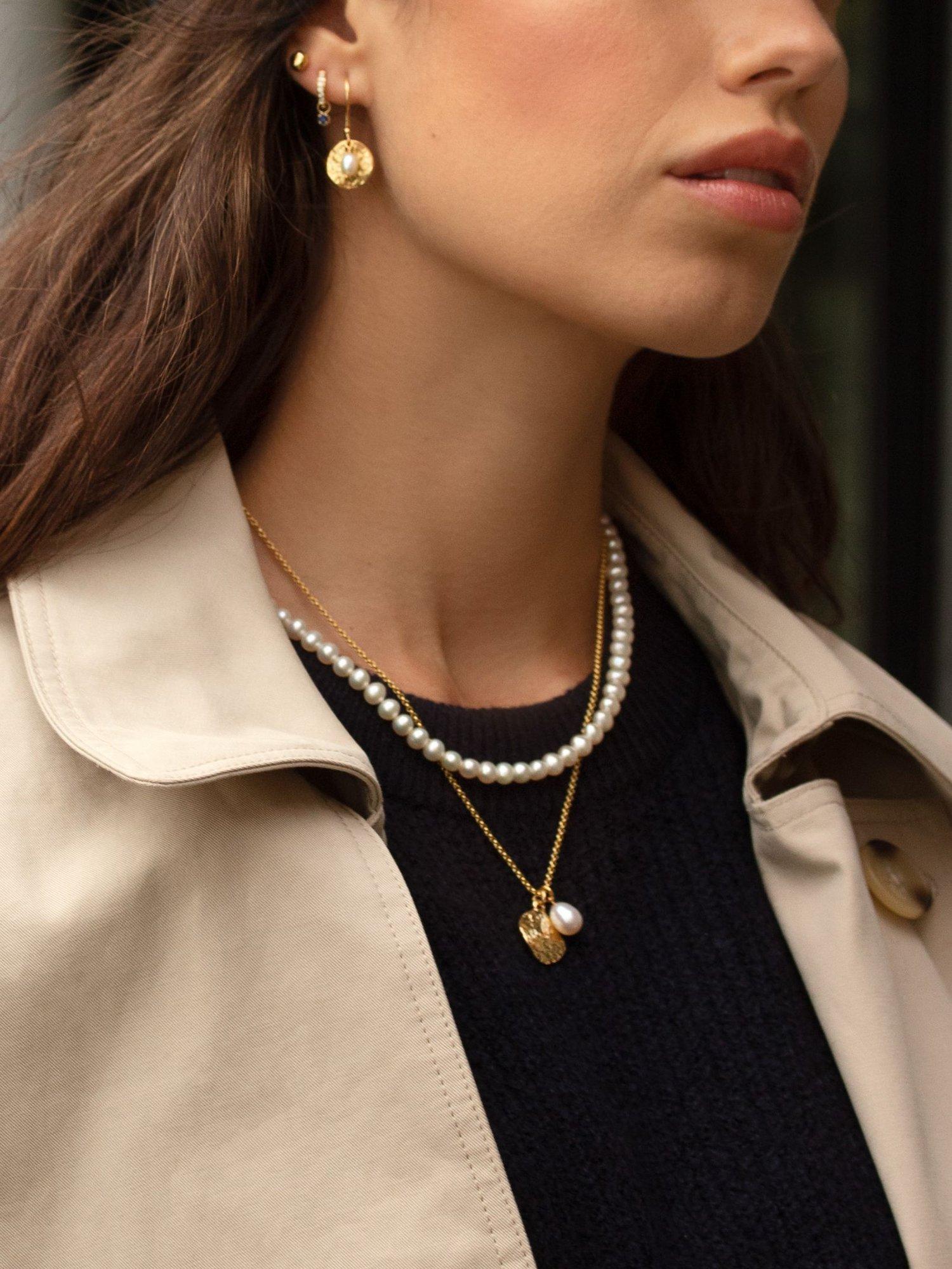 Dower & Hall disc and pearl necklace, imported from the UK