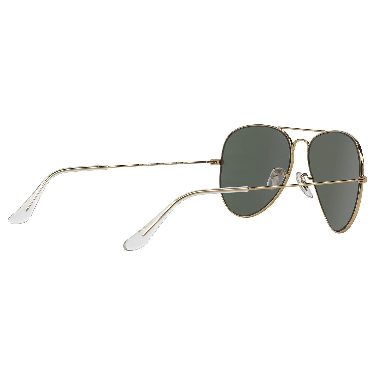 Ray-Ban RB3025 Aviator sunglasses black frame glass lenses, imported from the UK