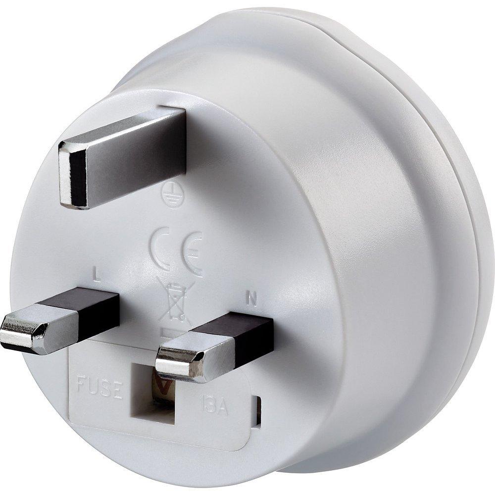 Go Travel US-UK plug adaptor compact design - British product
