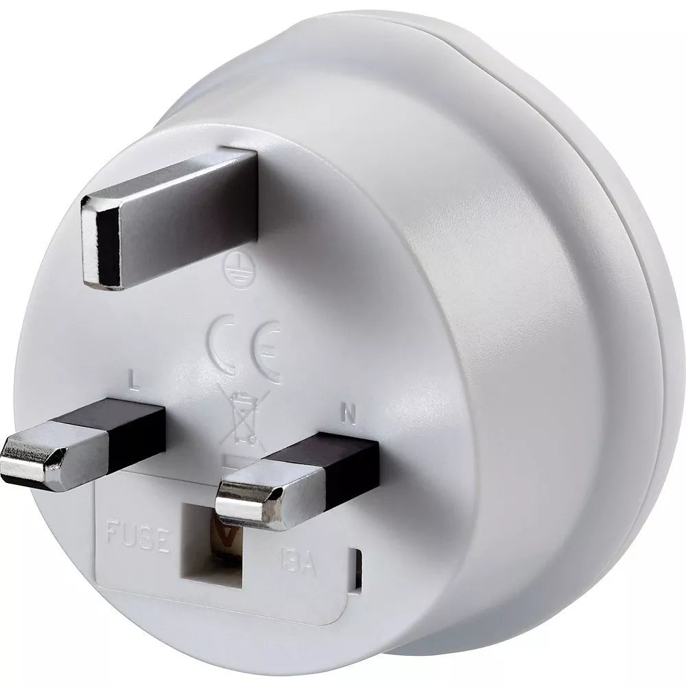 Go Travel US-UK plug adaptor compact design - British product