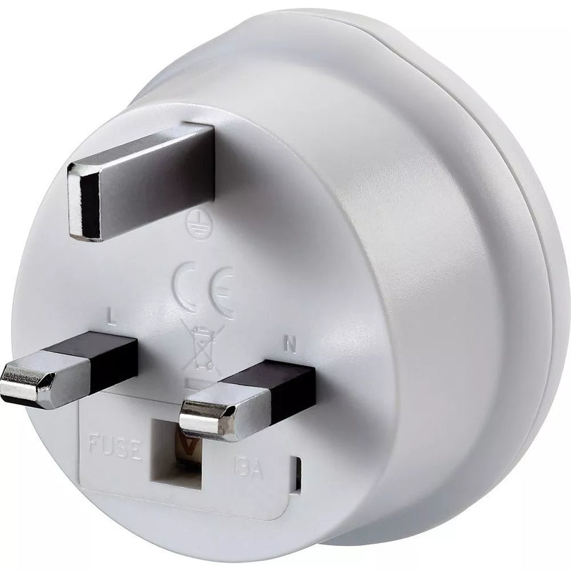 Go Travel US-UK plug adaptor compact design - British product
