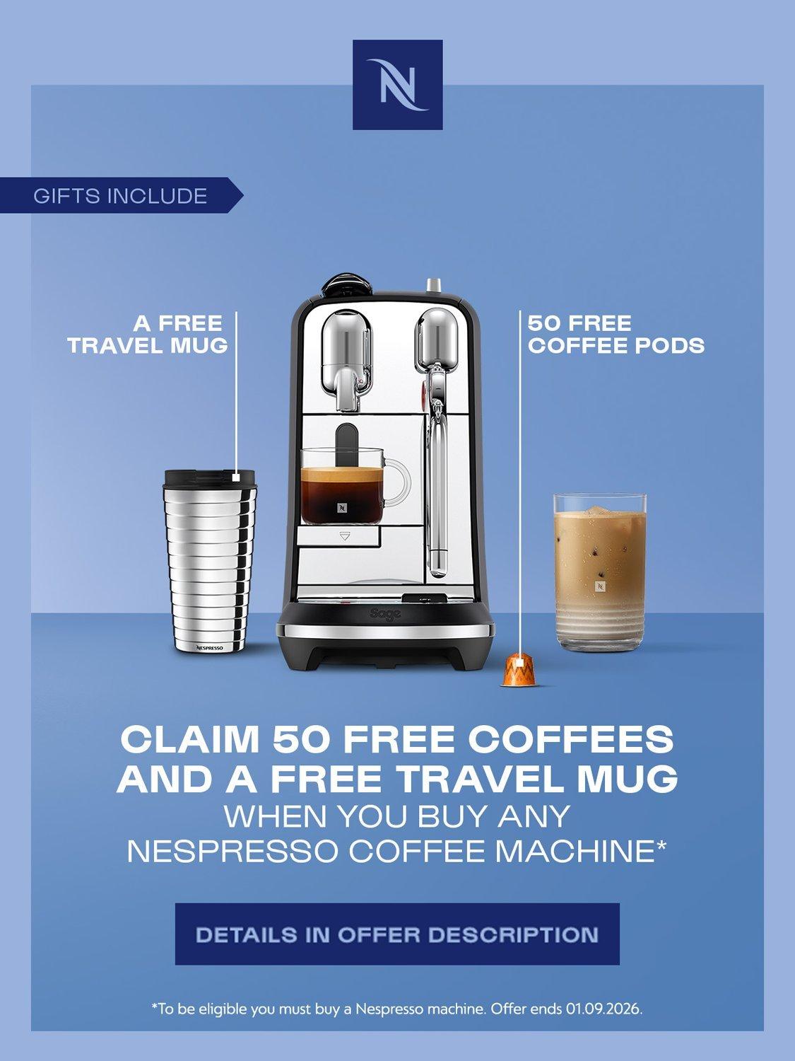 Sage Nespresso Creatista Plus coffee machine, imported from the UK