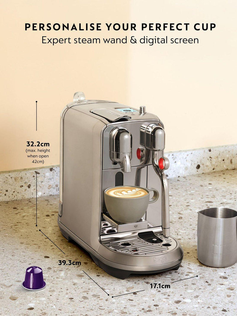Sage Nespresso Creatista Plus coffee machine, imported from the UK