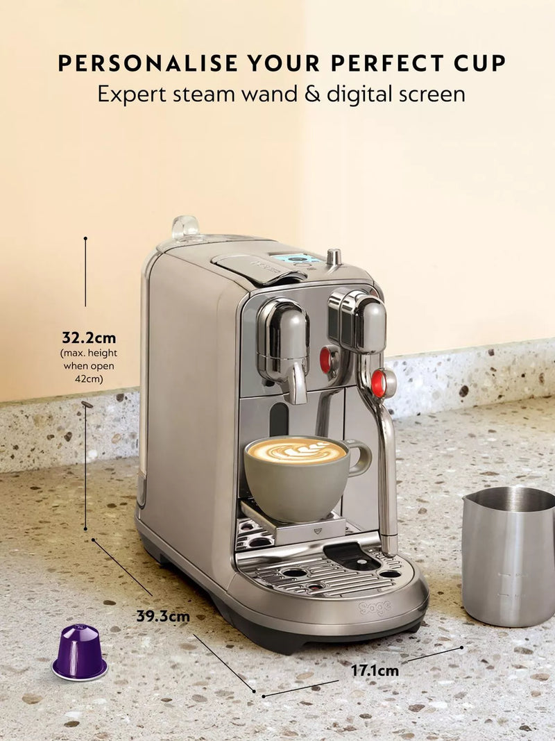 Sage Nespresso Creatista Plus coffee machine, imported from the UK
