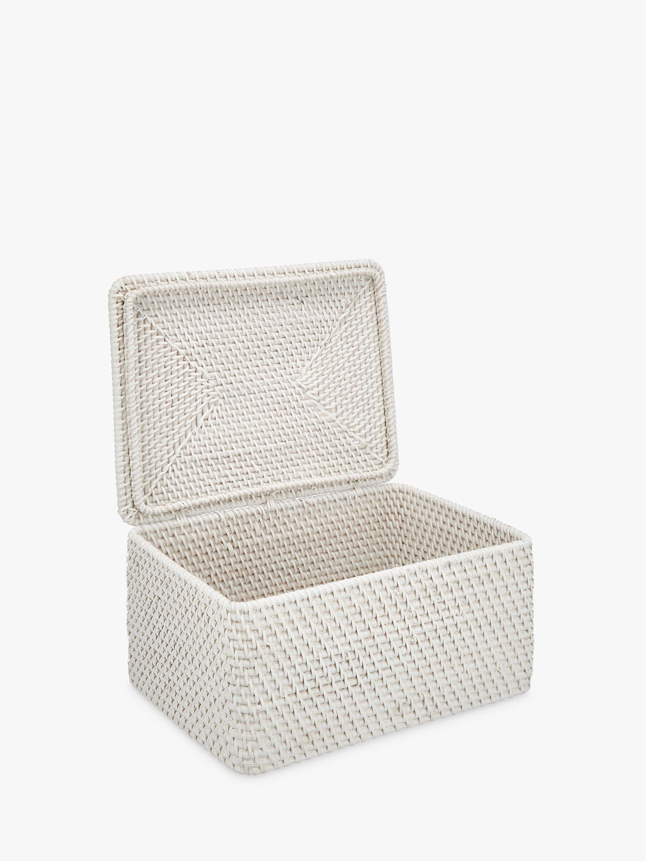 John Lewis rattan lidded storage box (British brand)