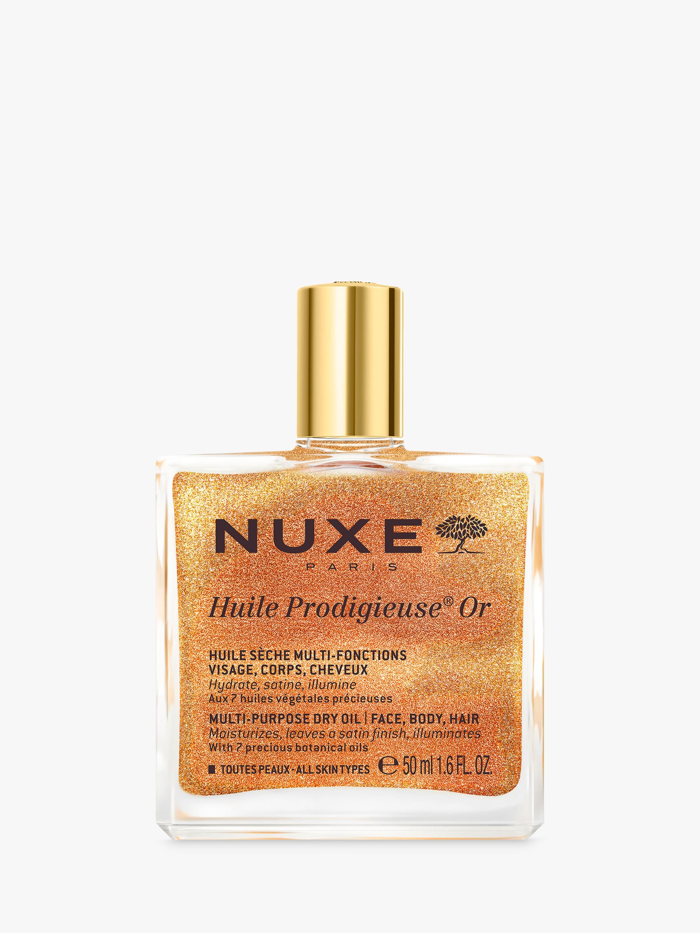Nuxe dry oil golden shimmer multi-purpose 50ml, imported from the UK