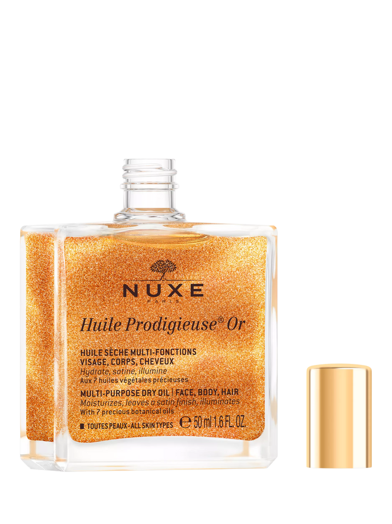 NUXE Huile Prodigieuse® Or Golden Shimmer Multi-Purpose Dry Oil for Face, Body and Hair - 50ml