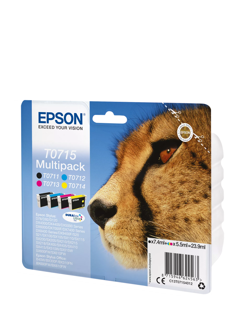 Epson T0715 ink multipack 4 cartridges, imported from the UK