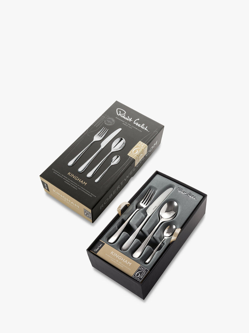 Robert Welch Kingham Bright cutlery set 24 piece - British product