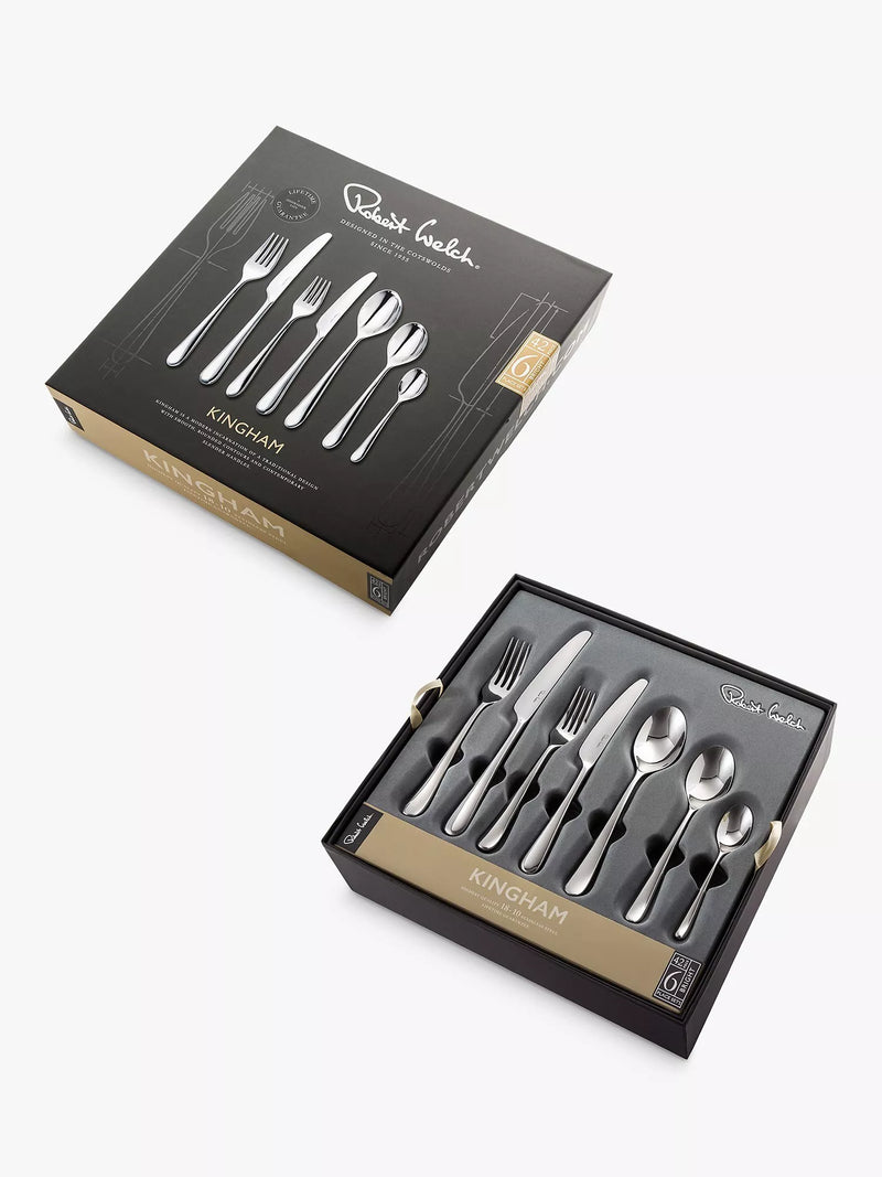 Robert Welch Kingham Bright cutlery set 42 piece, imported from the UK
