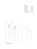 Robert Welch Kingham Bright cutlery set 42 piece, imported from the UK