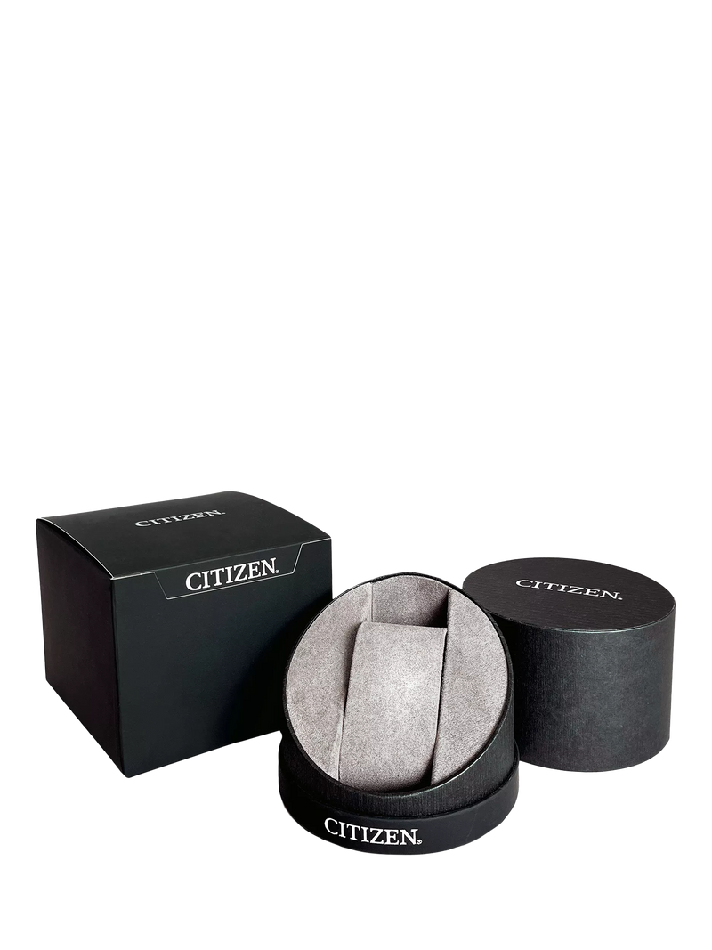 Citizen ladies leather strap watch white dial black strap, UK version
