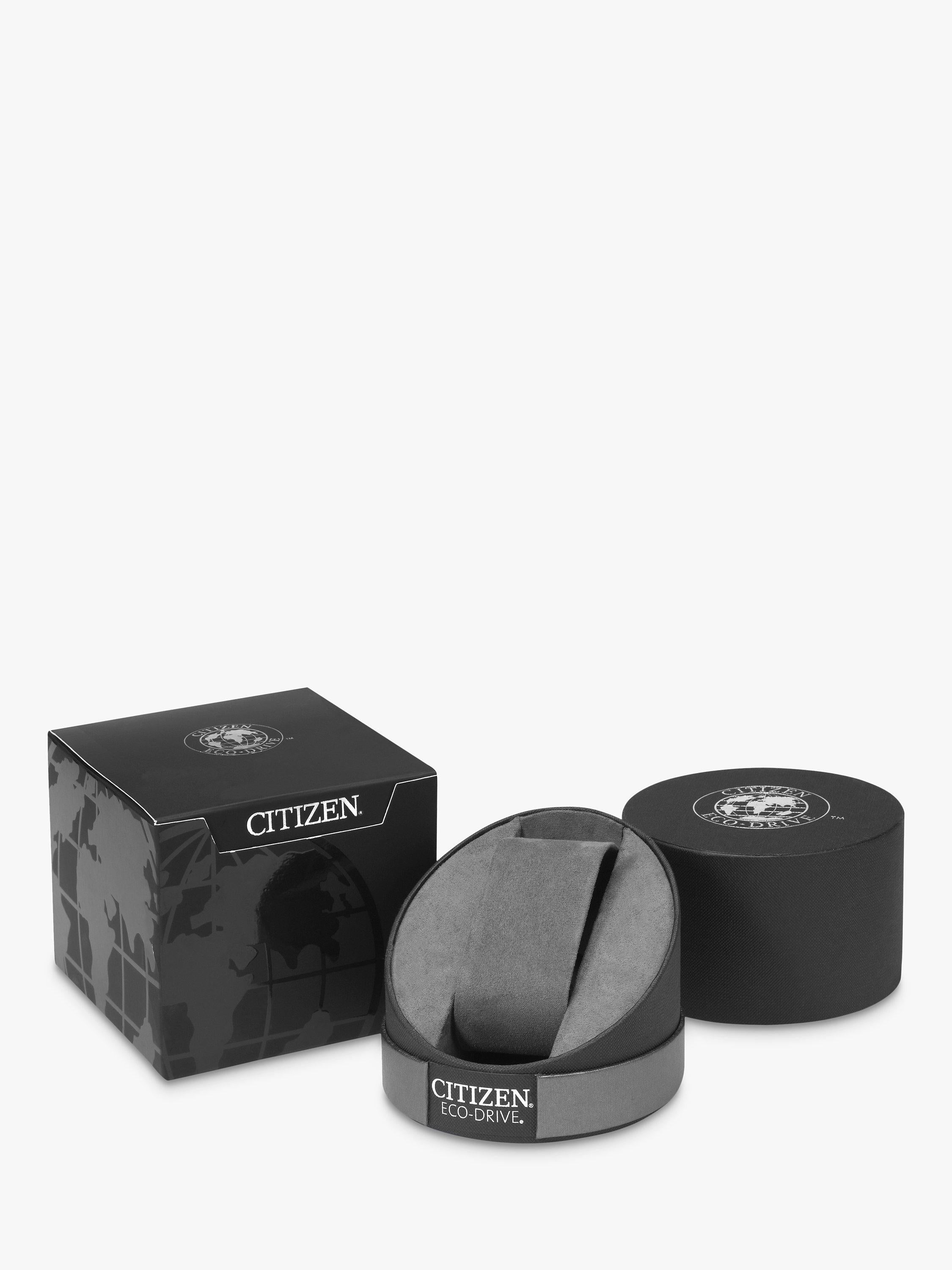 Citizen ladies leather strap watch white dial black strap, UK version