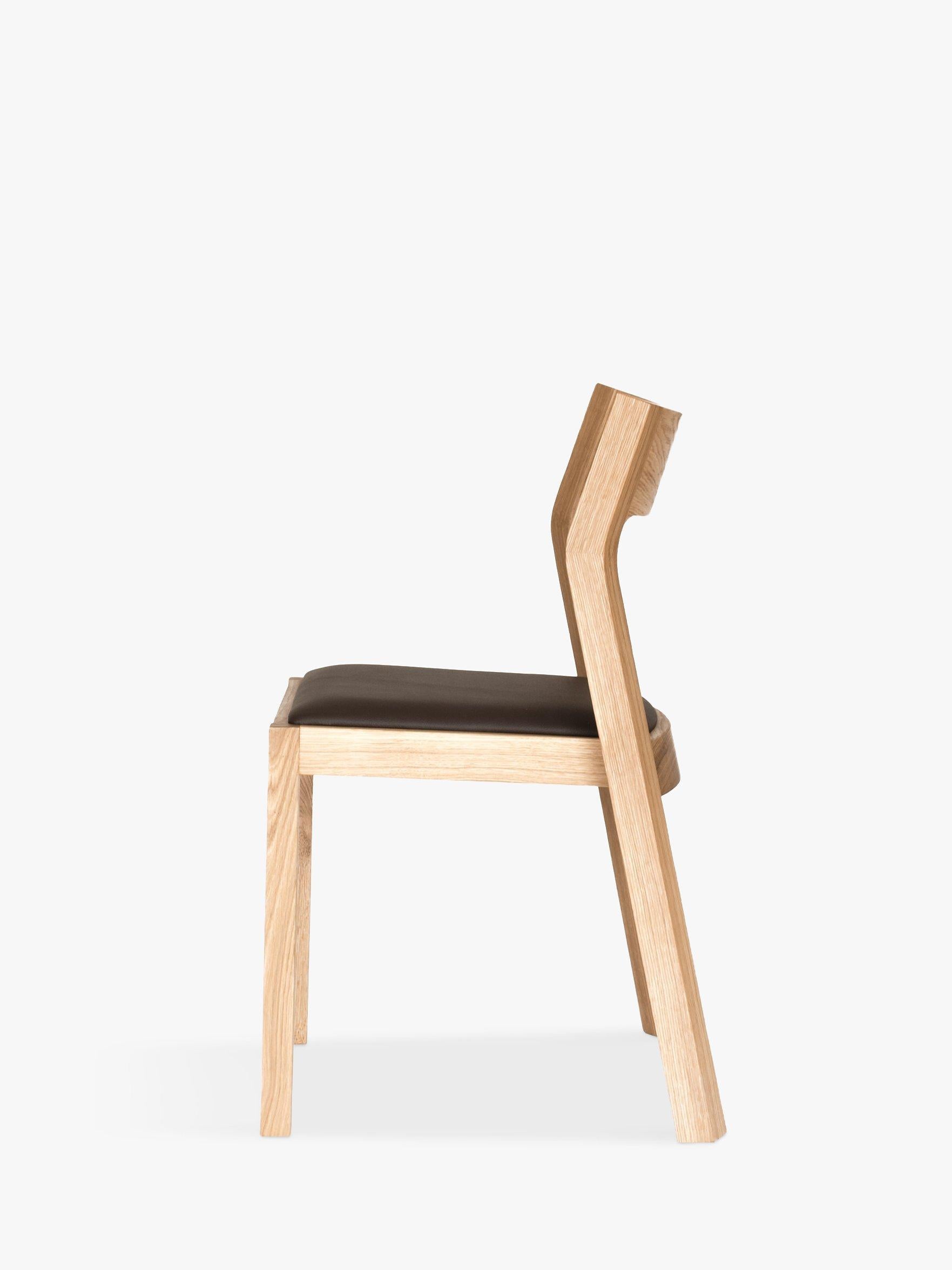 Case Profile dining chair oak leather seat, UK version