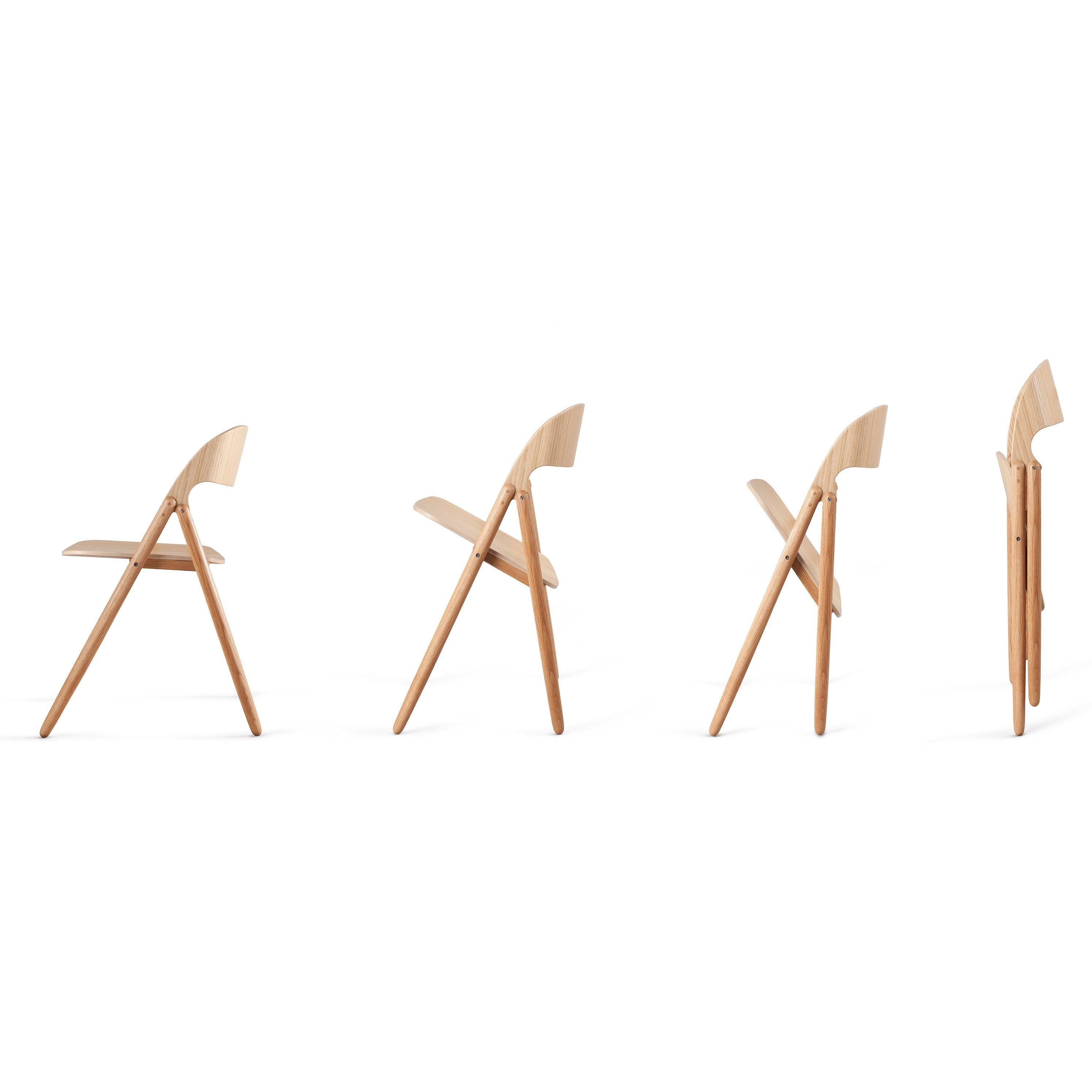 Case Narin folding chair oak - British product