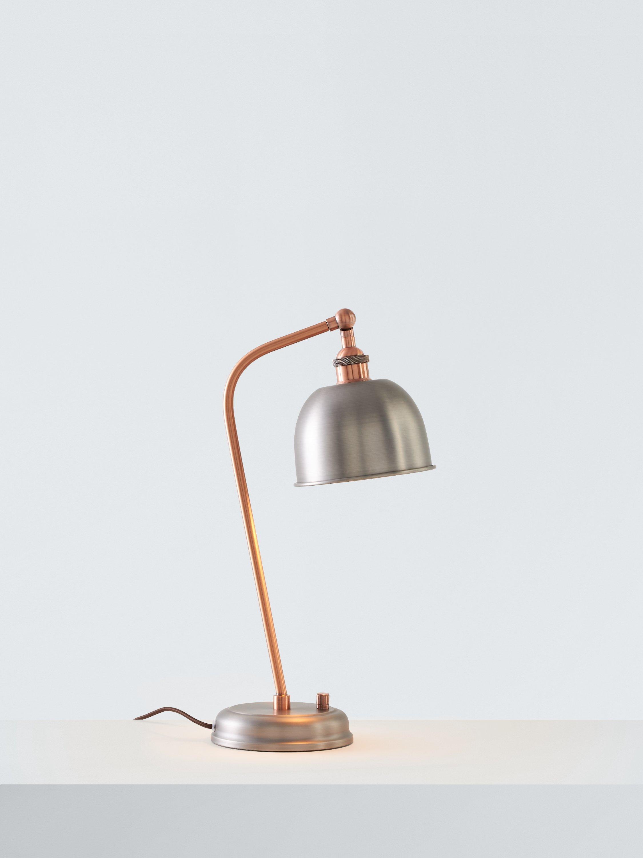 John Lewis Baldwin table lamp brushed finish (British brand)