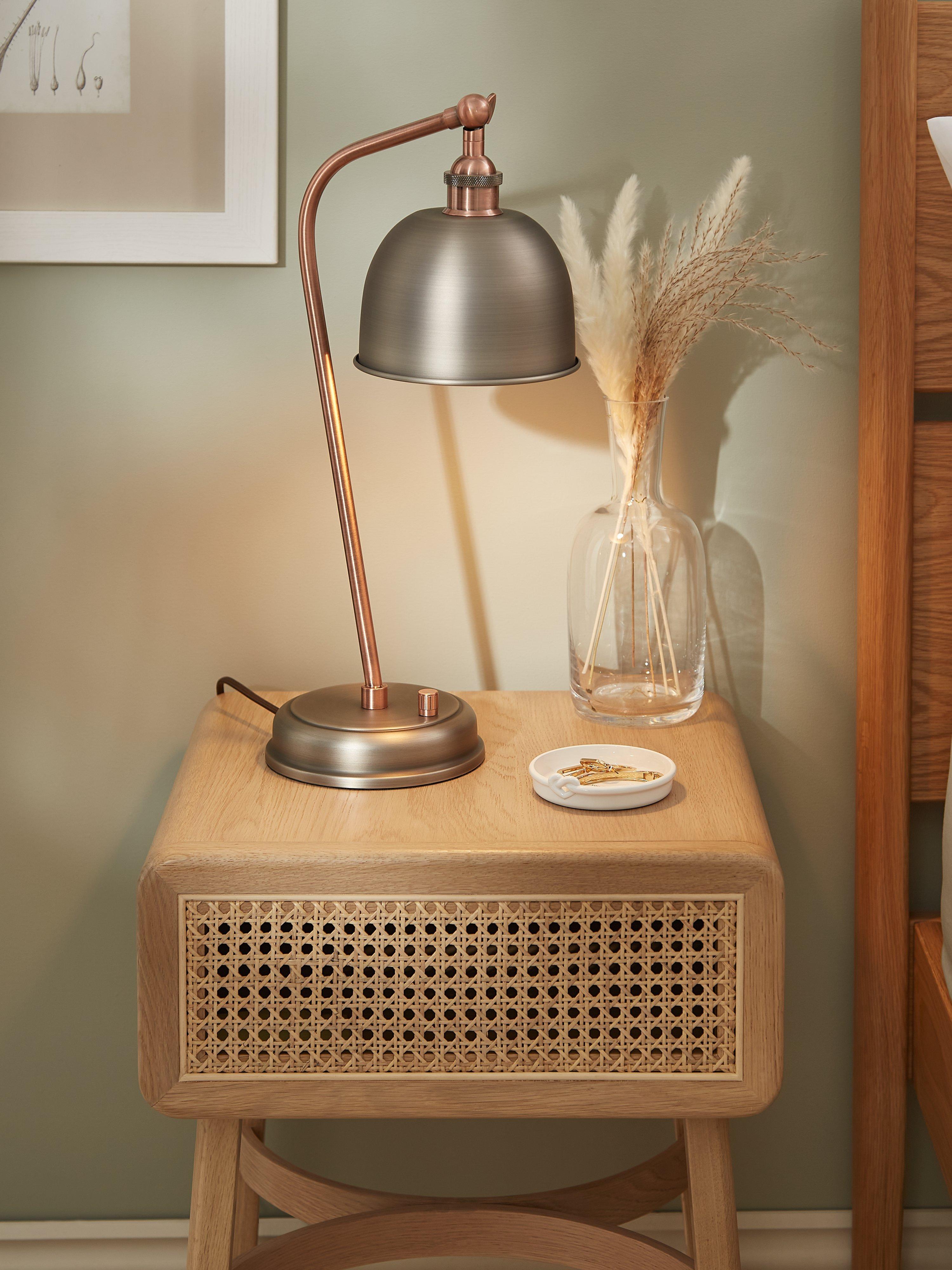 John Lewis Baldwin table lamp brushed finish (British brand)