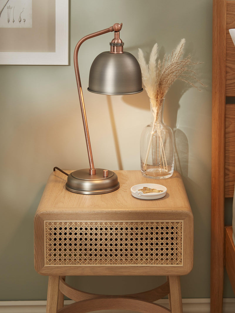 John Lewis Baldwin table lamp brushed finish (British brand)