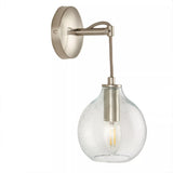John Lewis Selsey hand-blown blue glass wall light, imported from the UK