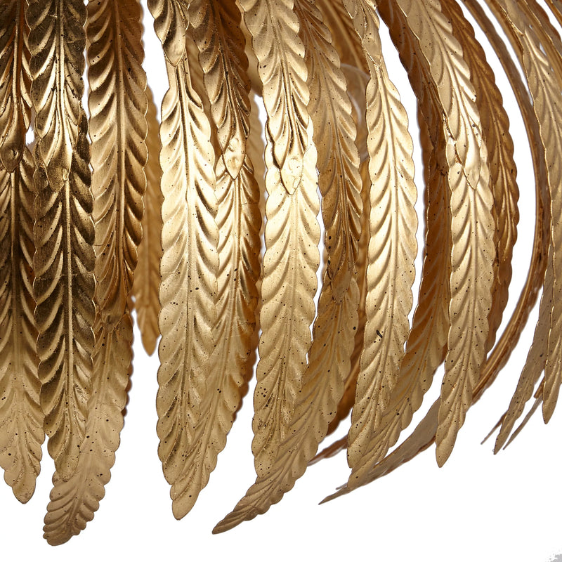 John Lewis Montserrat Leaf Ceiling Light in gold, imported from the UK