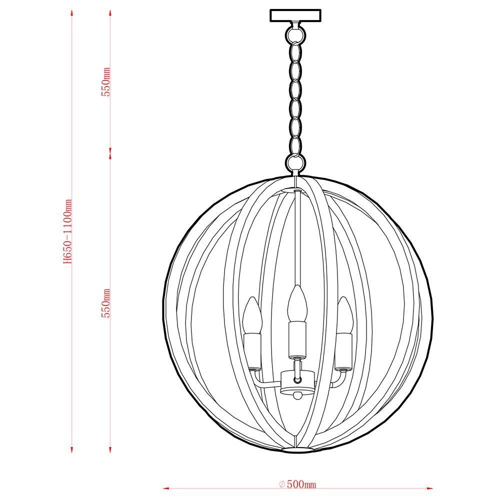 John Lewis Lars ceiling light in ash wood - British product