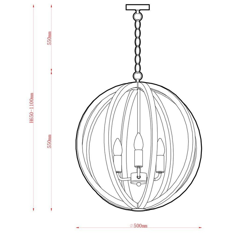 John Lewis Lars ceiling light in ash wood - British product