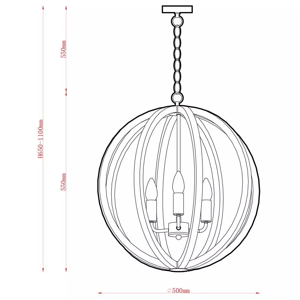John Lewis Lars ceiling light in ash wood - British product