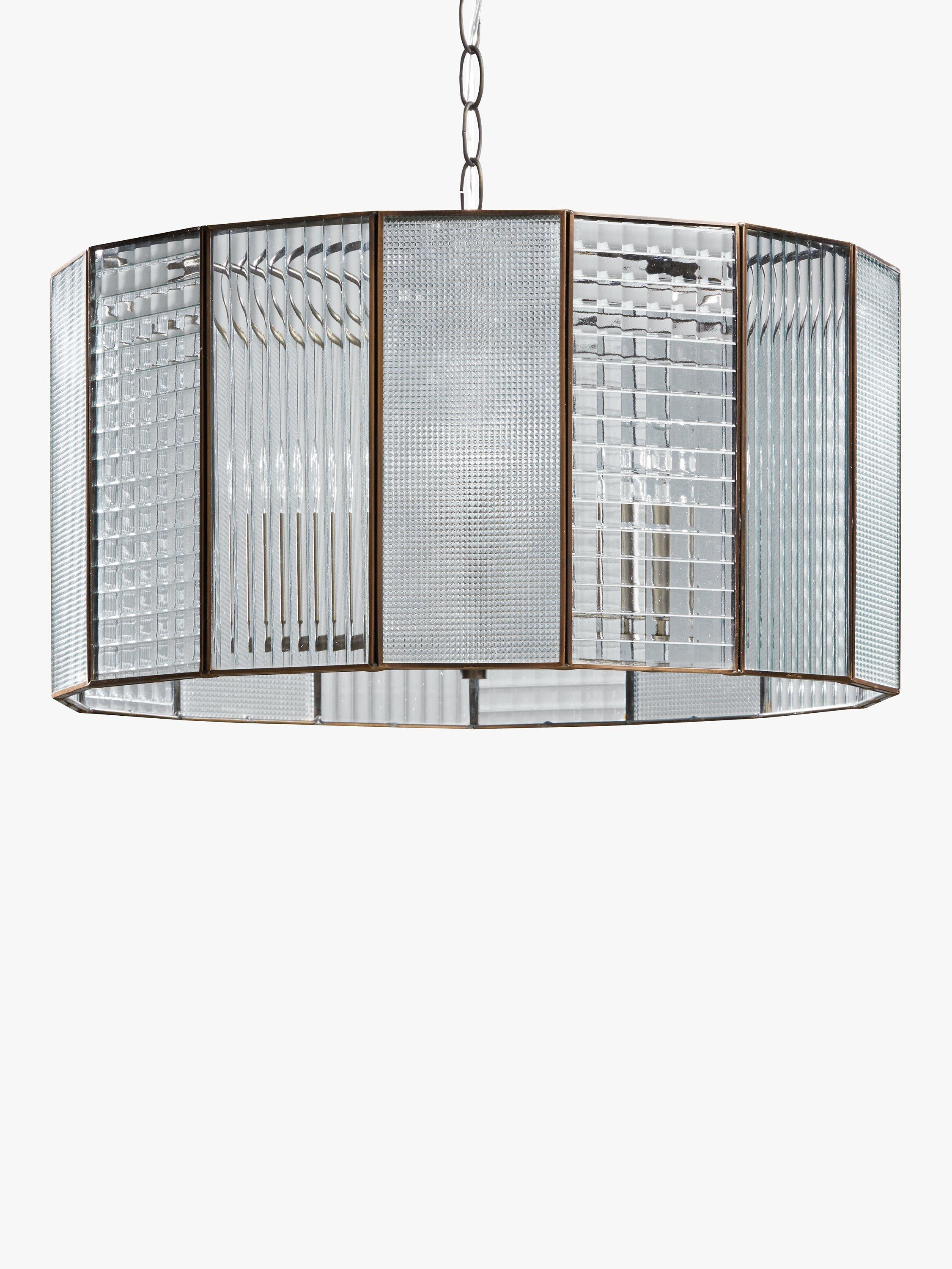 John Lewis Rhea ceiling pendant antique brass 3-light, imported from the UK