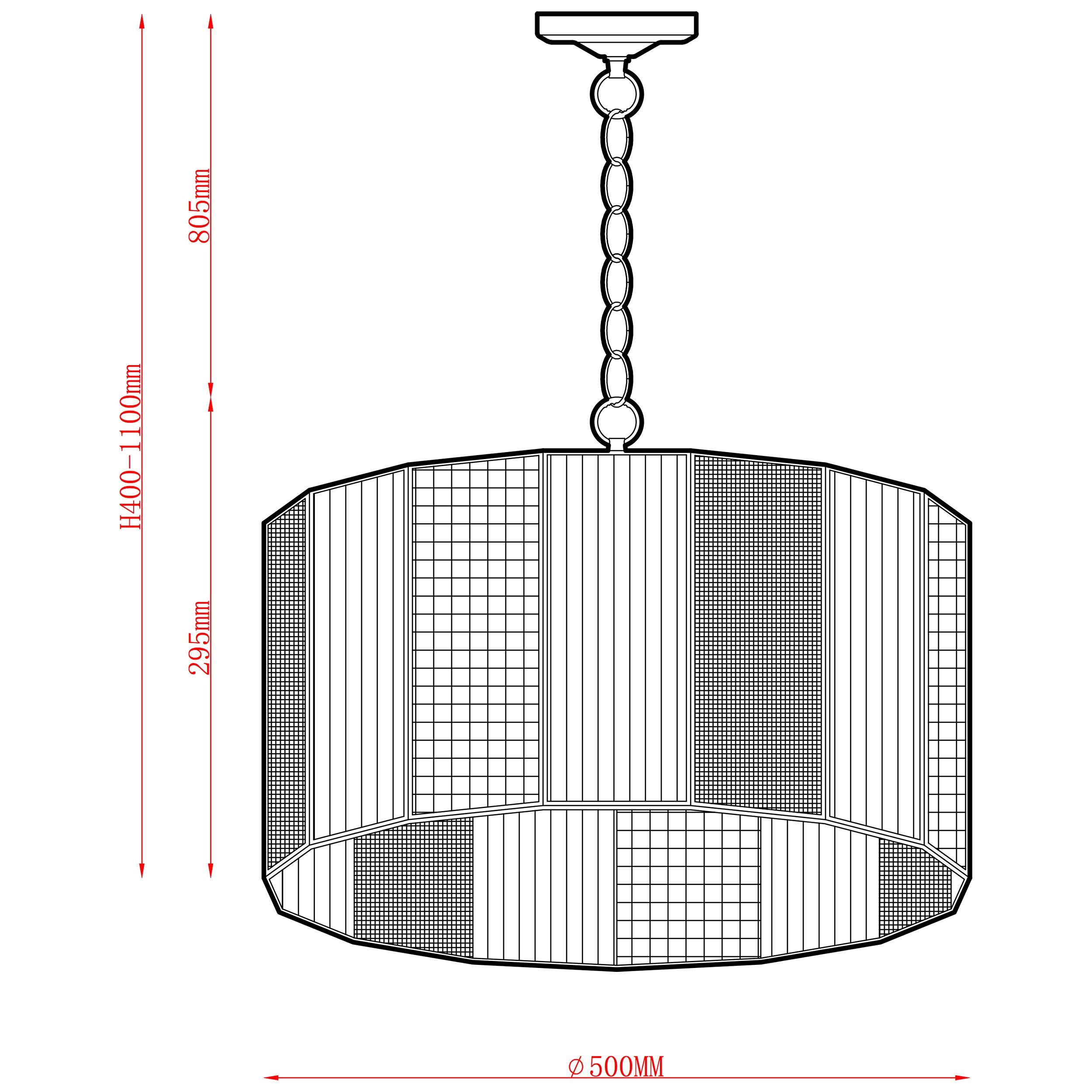 John Lewis Rhea ceiling pendant antique brass 3-light, imported from the UK