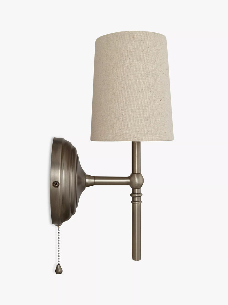 John Lewis Isabel wall light pewter finish slimline (British brand)