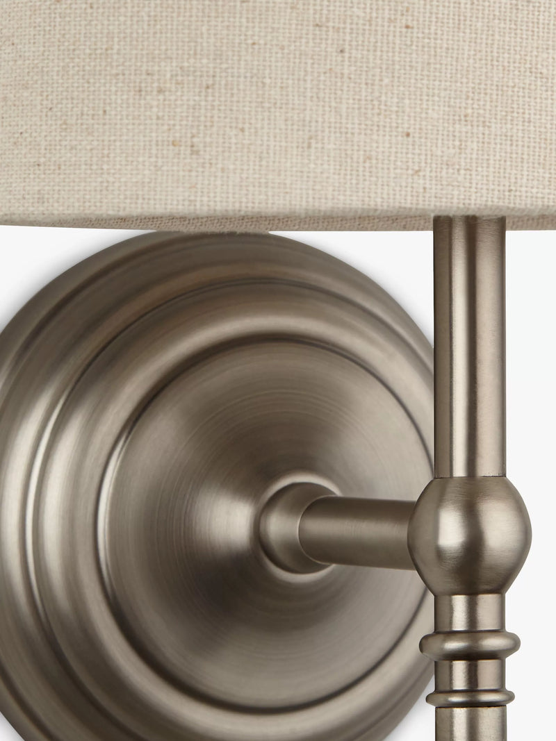 John Lewis Isabel wall light pewter finish slimline (British brand)