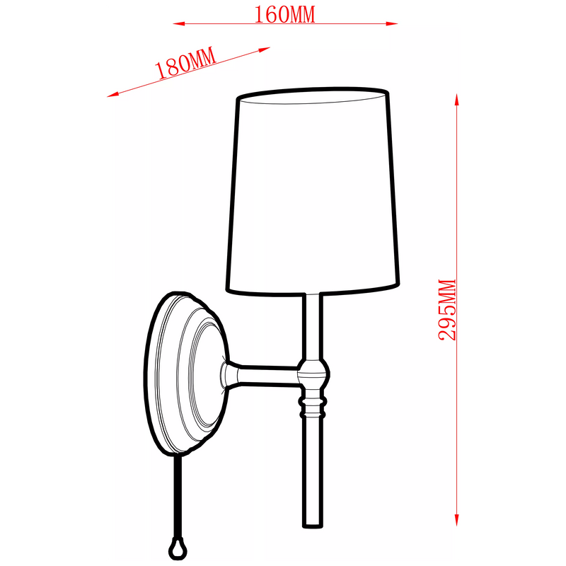 John Lewis Isabel wall light pewter finish slimline (British brand)