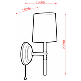 John Lewis Isabel wall light pewter finish slimline (British brand)