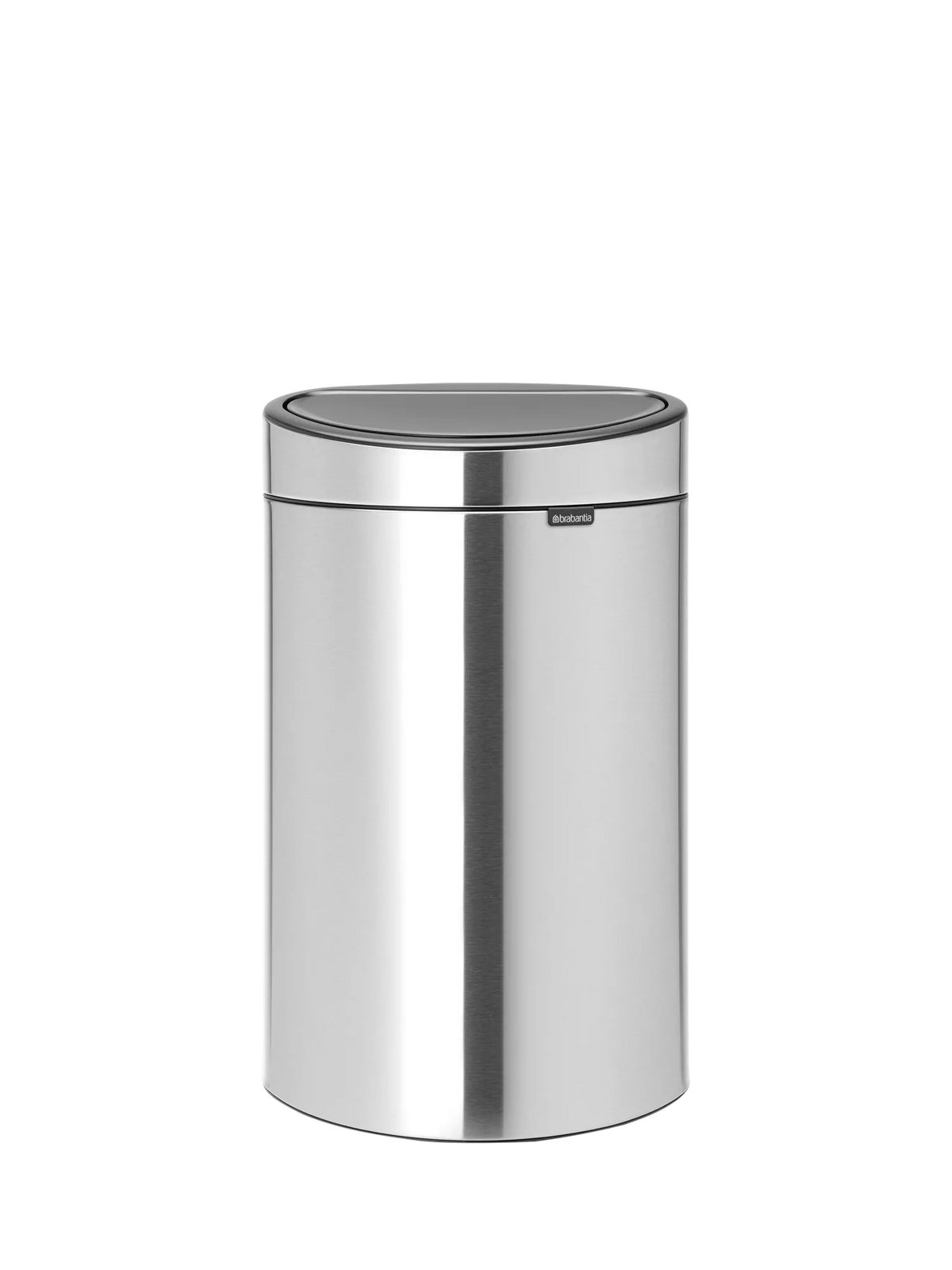 Brabantia 40L touch bin in fingerprint proof matt steel - British product