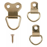 Frank Shaw brass plated D rings pack of 8 (British brand)