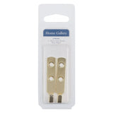 Home Gallery Brass Plated J Hooks, Pack of 2