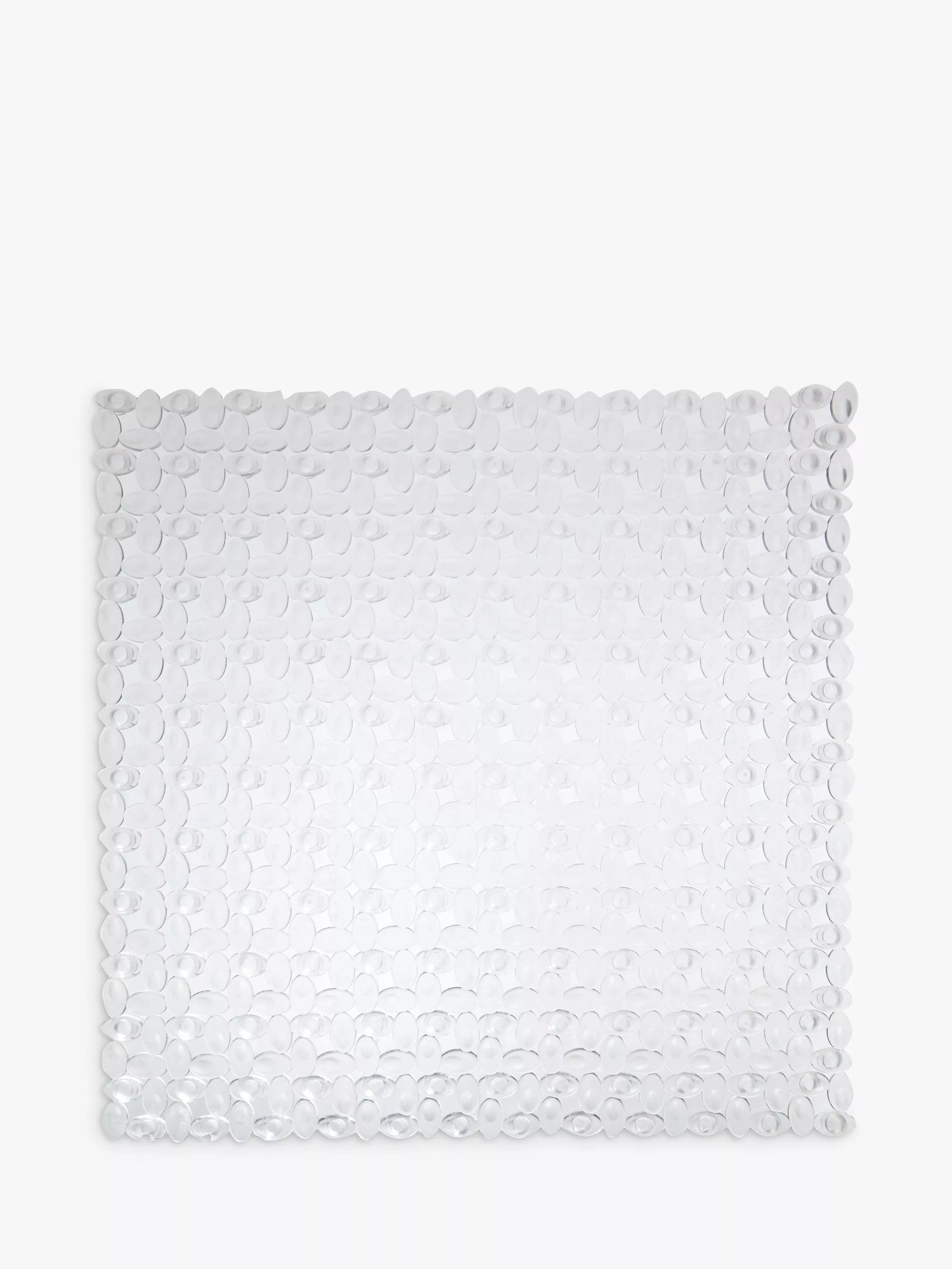 John Lewis pebble square shower mat, clear, UK version