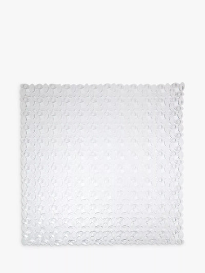 John Lewis Square Slip-Resistant Shower Mat with Decorative Pebbles, Clear- Buy online at McGrocer