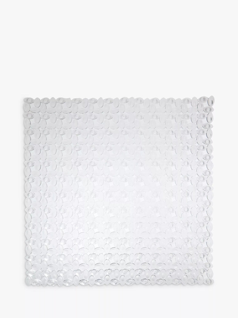 John Lewis pebble square shower mat, clear, UK version