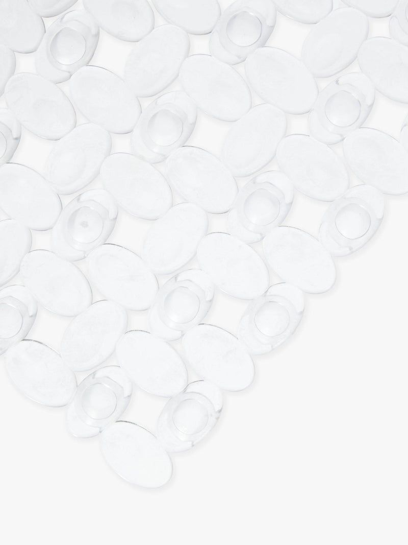 John Lewis pebble square shower mat, clear, UK version