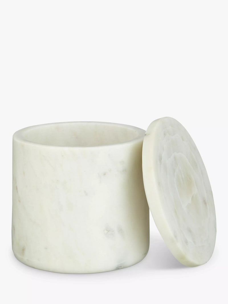 John Lewis white marble container handcrafted - British product