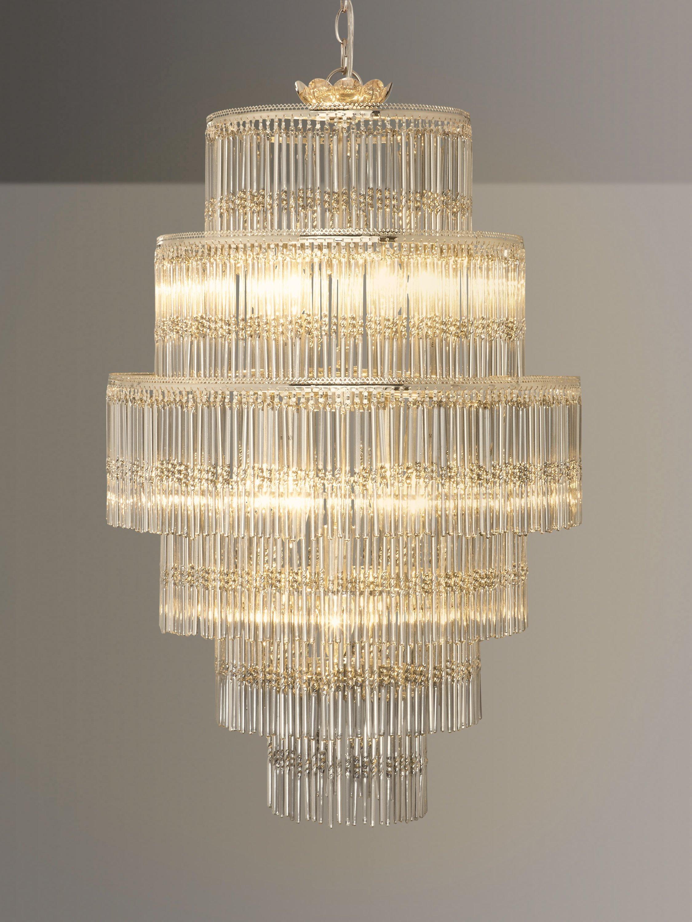 John Lewis Athenea chandelier ceiling light smoked glass, imported from the UK