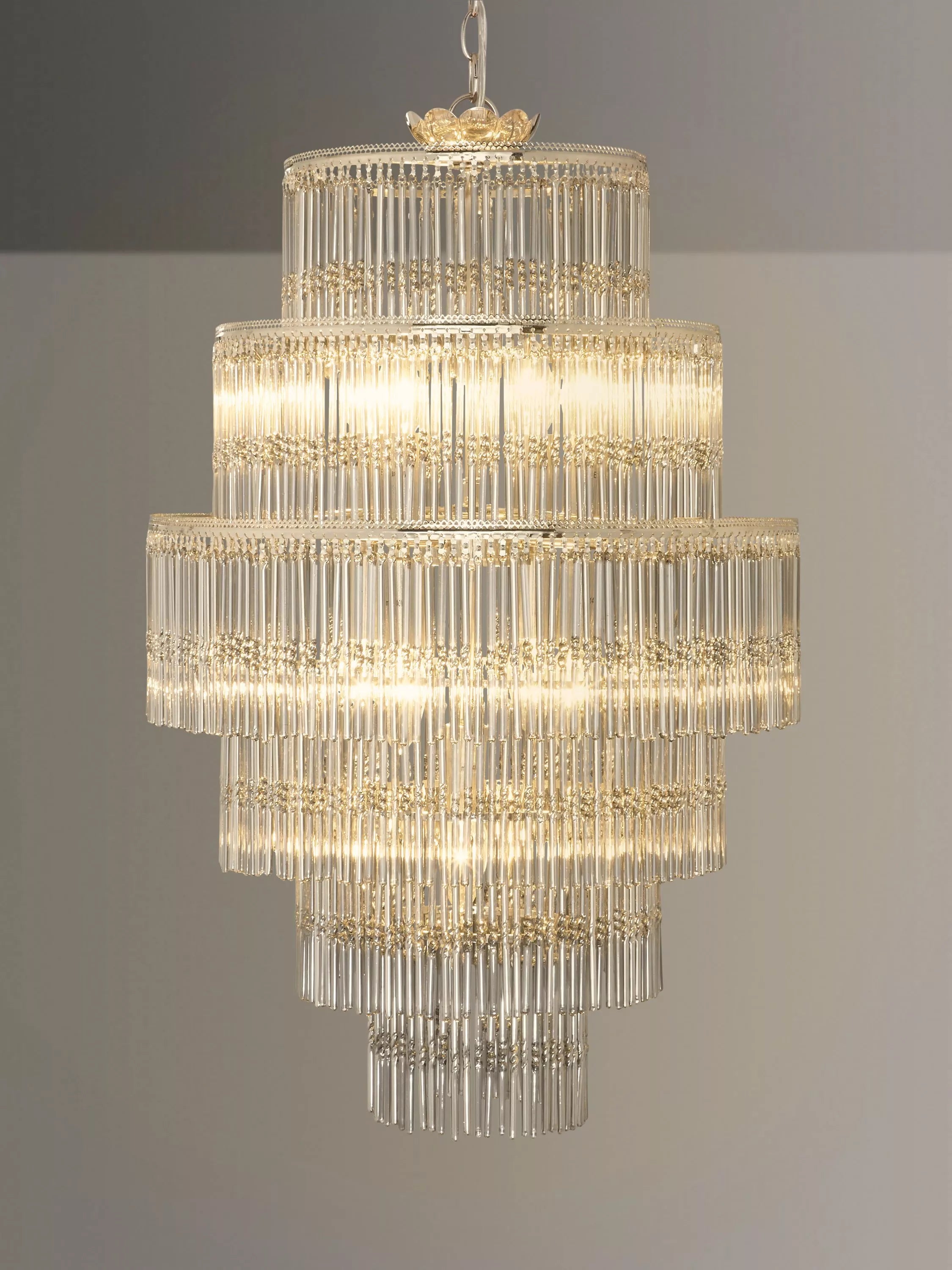 John Lewis Athenea chandelier ceiling light smoked glass, imported from the UK