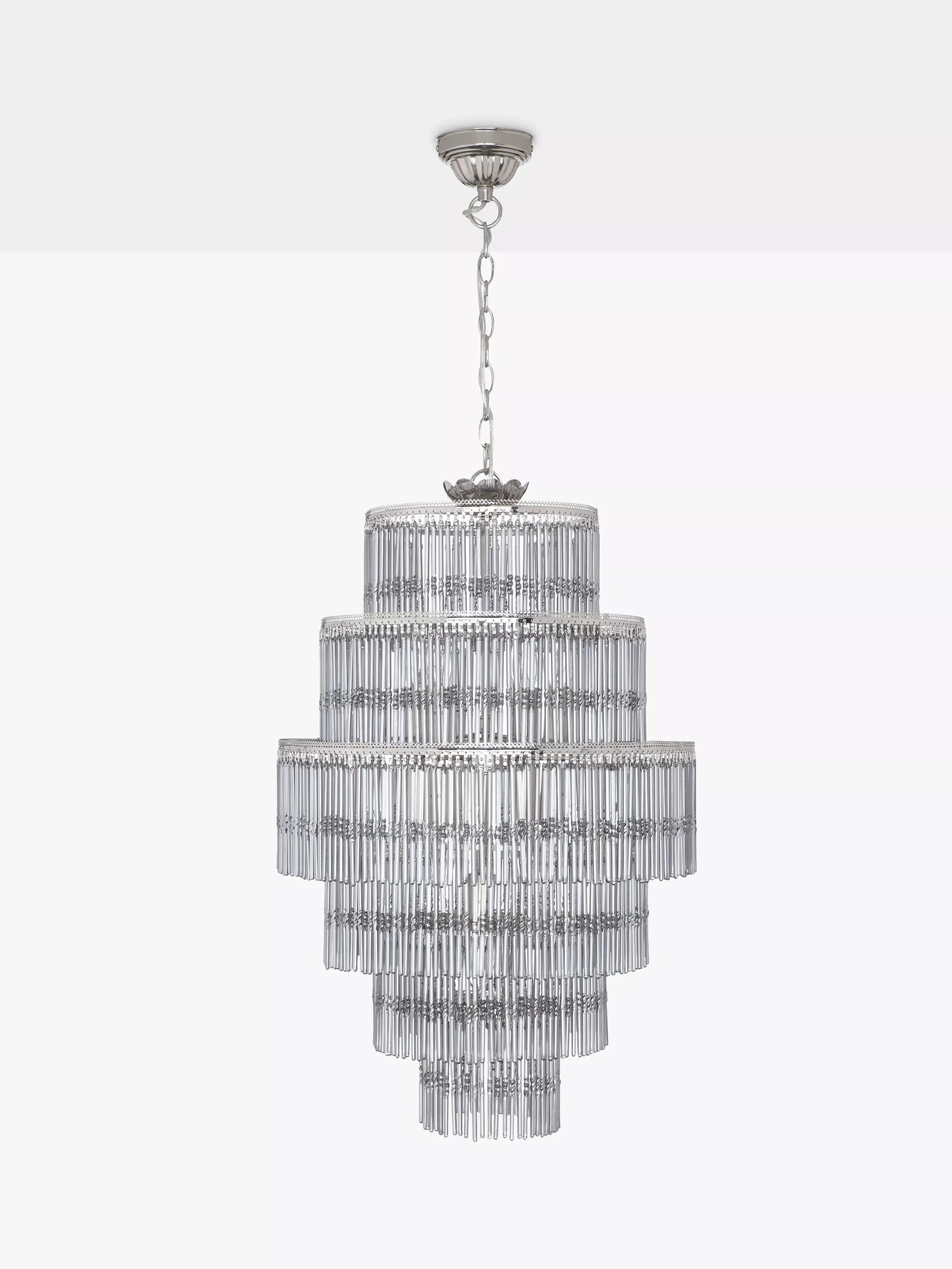John Lewis Athenea chandelier ceiling light smoked glass, imported from the UK