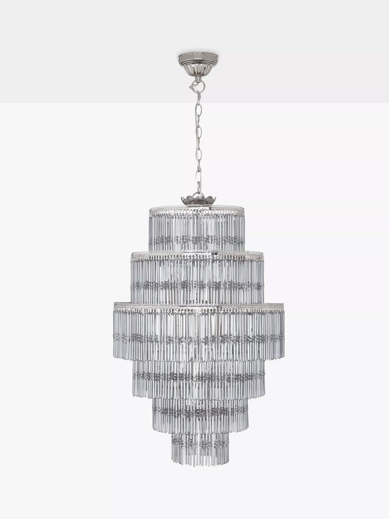 John Lewis Athenea chandelier ceiling light smoked glass, imported from the UK