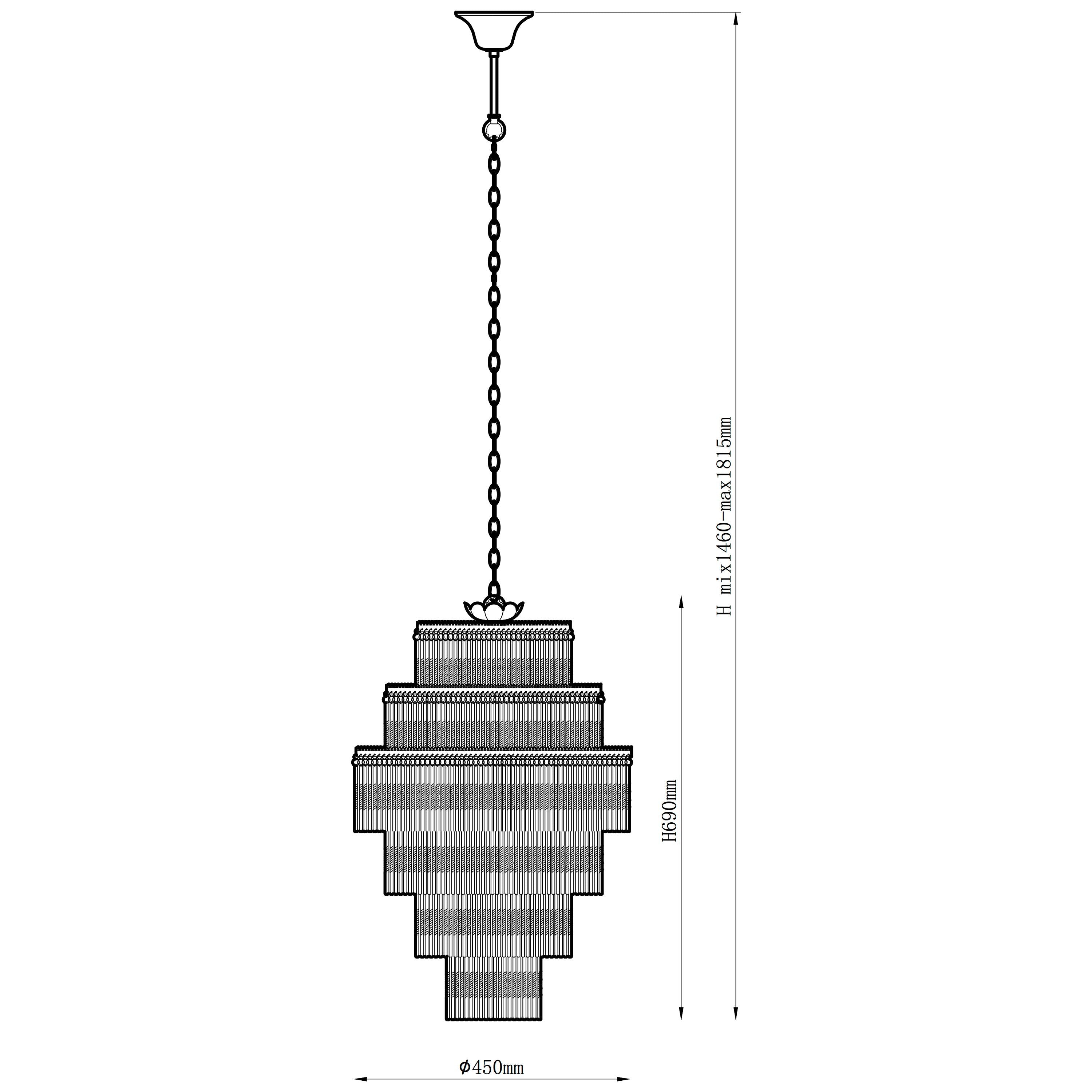 John Lewis Athenea chandelier ceiling light smoked glass, imported from the UK