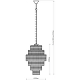 John Lewis Athenea chandelier ceiling light smoked glass, imported from the UK