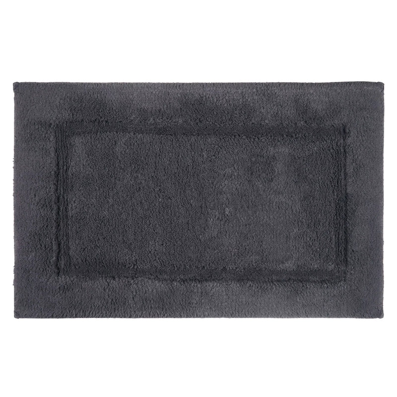 John Lewis Micro-Fresh Deep Pile Bath Mat, Dark Steel, Medium (L50 x W80cm)