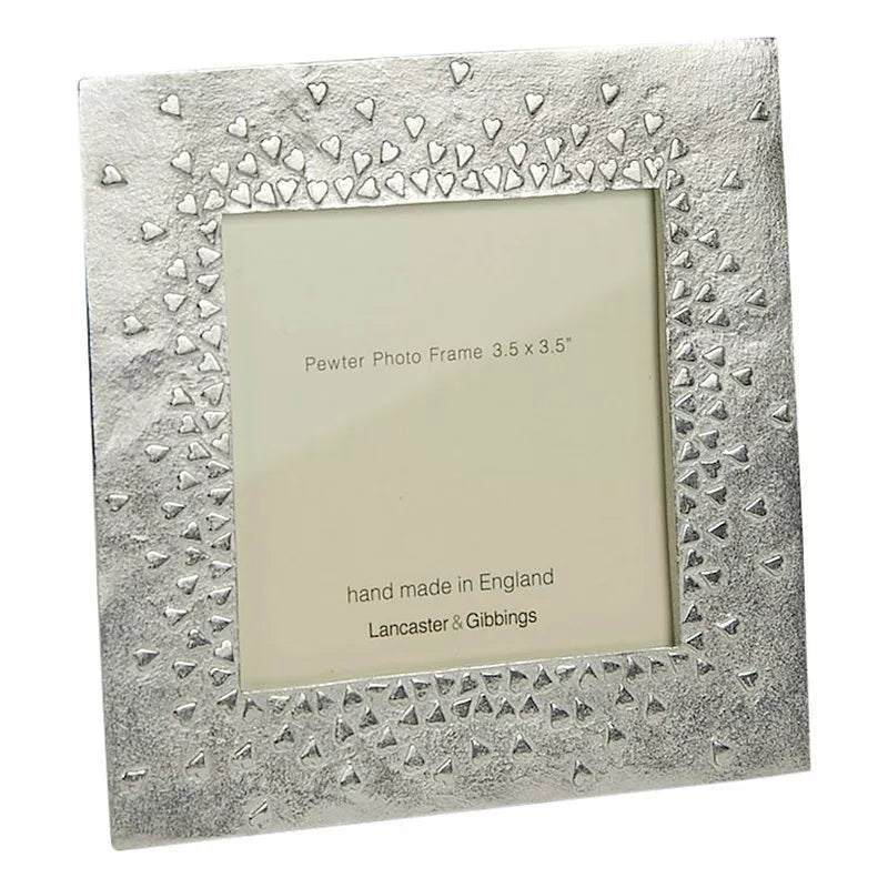 Lancaster and Gibbings pewter floating hearts photo frame, UK version